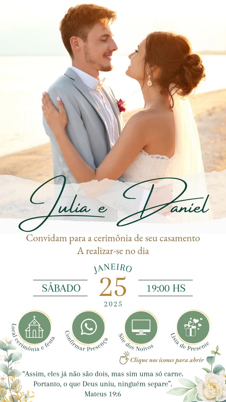 Frases para convite de casamento