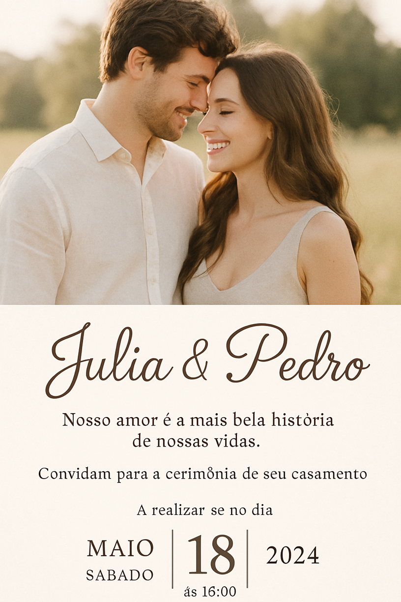 Frases para convite de casamento